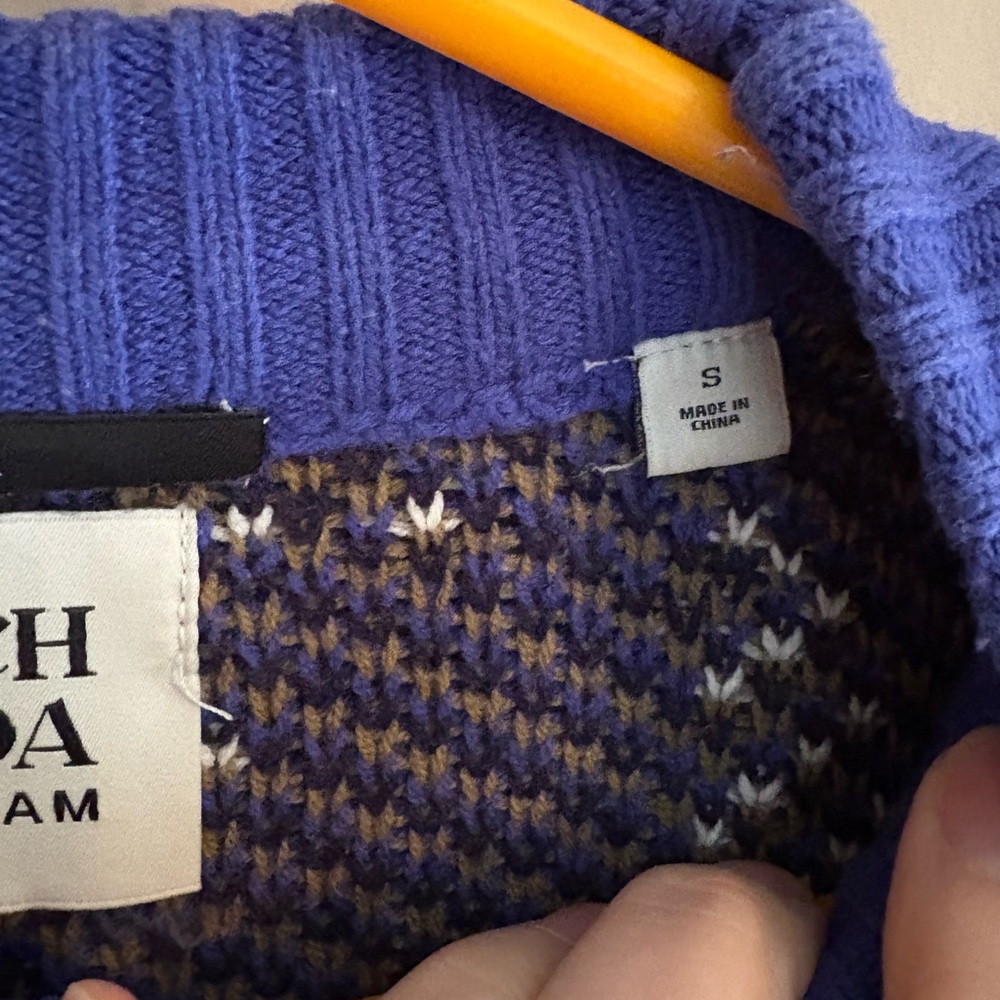 Scotch & Soda Blue, green, black, and Cream Women's Sweater - Picture 6 of 7